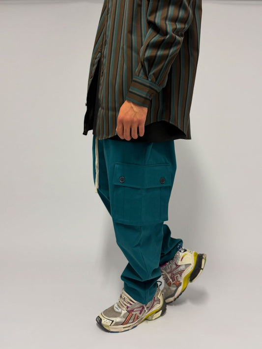 pantalone cargo petrolio