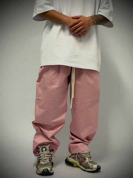 pantalone fondo ampio cipria