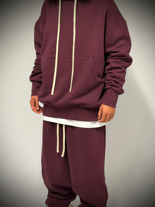 tuta bordeaux fondo ampio