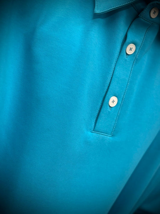 Polo celeste maniche corte · 100% Made in Italy · Sartoriale Streetwear