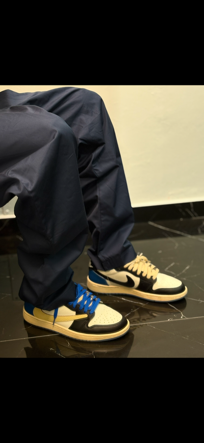 Pantalone elegante sartoriale blu navy