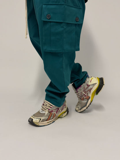 pantalone cargo petrolio