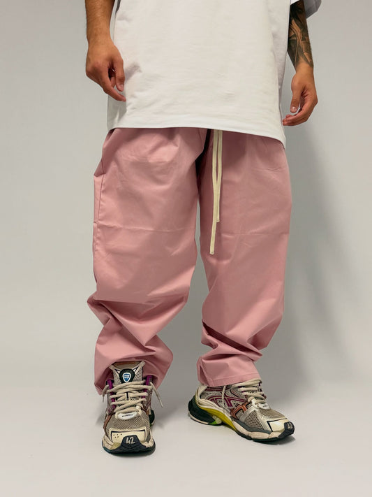 pantalone fondo ampio cipria