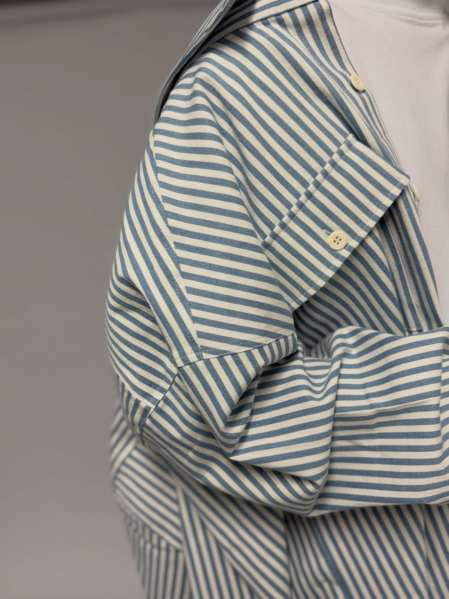 giacca di jeans a righe