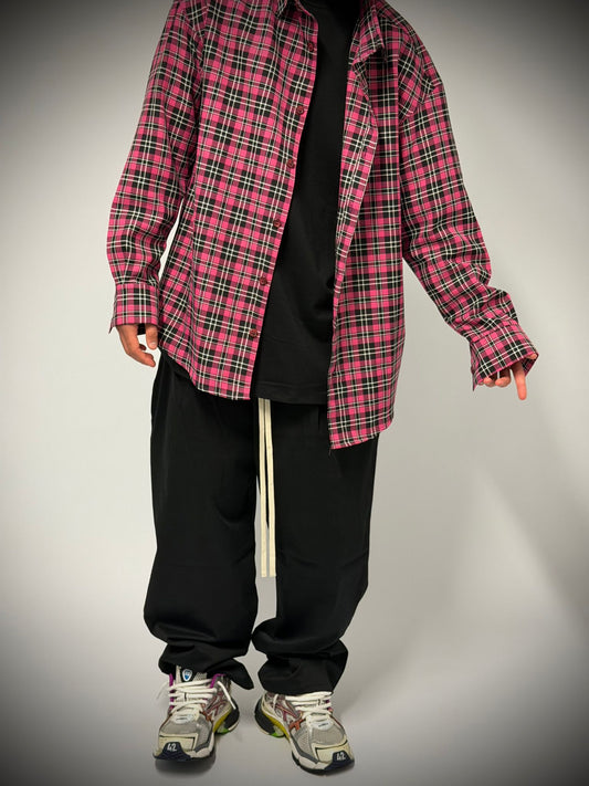 camicia a quadretti oversize