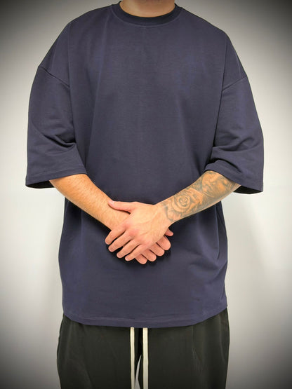 maglietta oversize blu notte