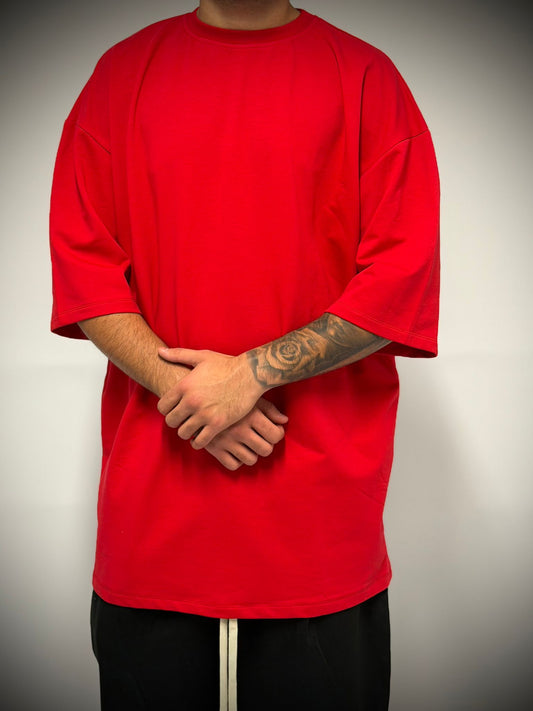 maglietta oversize rossa