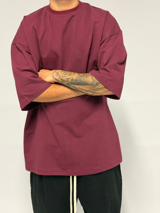 maglietta bordeaux oversize