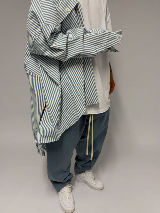 giacca di jeans a righe