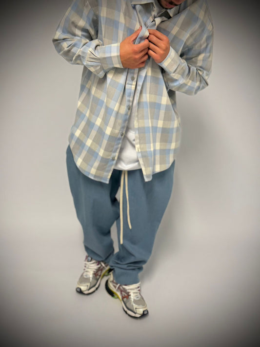 camicia a maniche lunghe a quadri