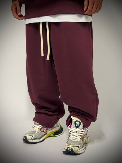 tuta bordeaux fondo ampio