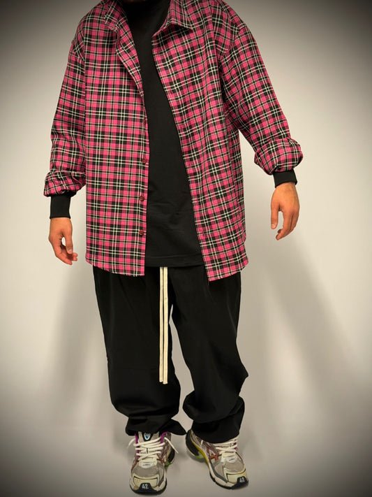 camicia a quadretti oversize