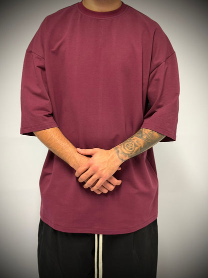 maglietta bordeaux oversize