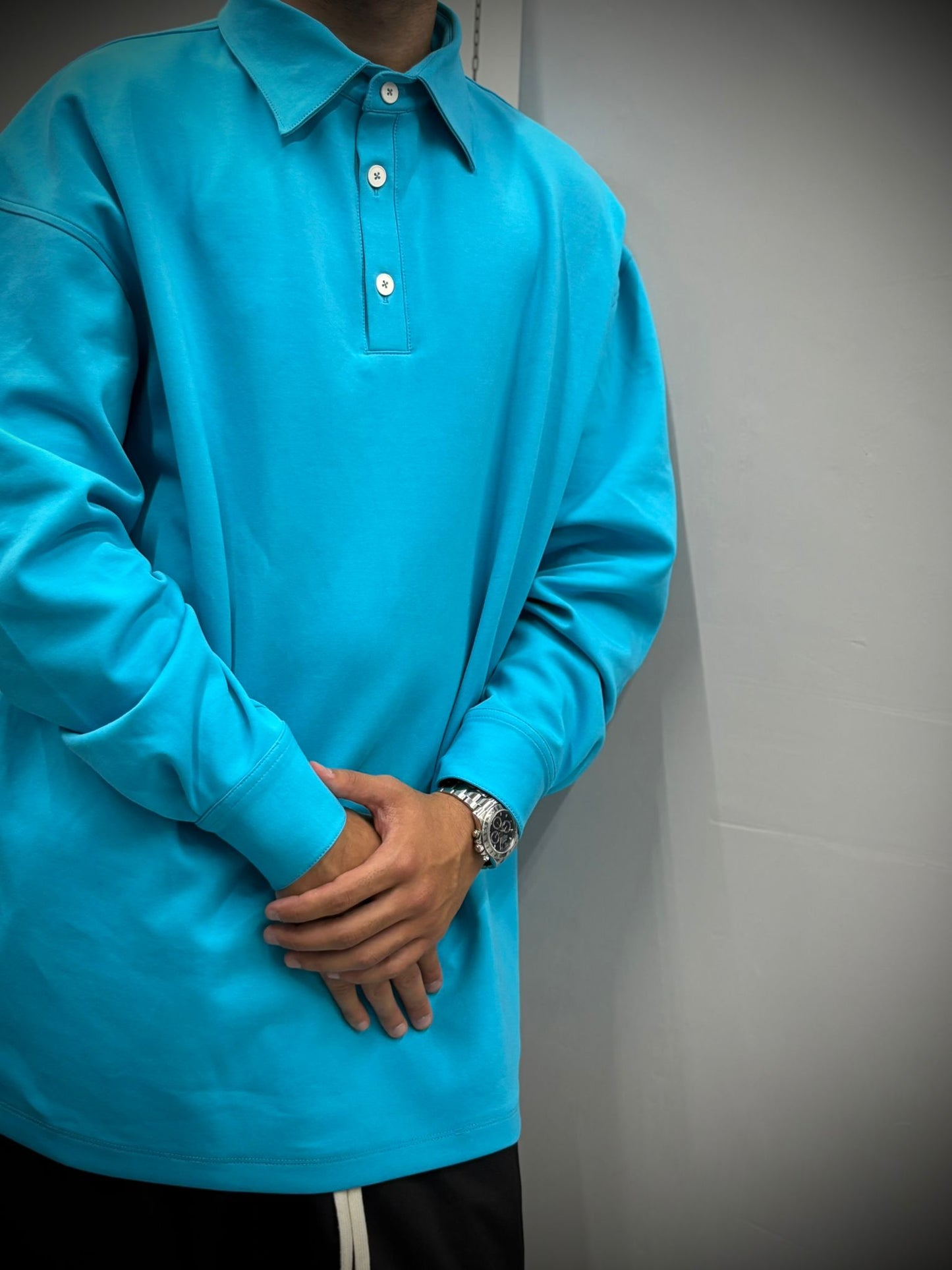 Polo celeste maniche corte · 100% Made in Italy · Sartoriale Streetwear